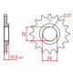 Pignon JT 14 dents pas 520 type 402
