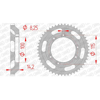 AFAM steel crown 56 teeth not 428 type 92113 Beta 50 RR SuperMoto