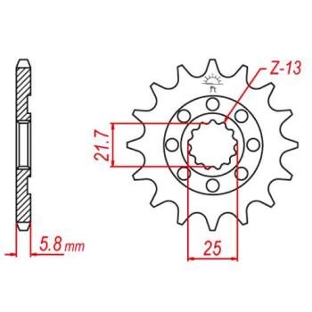 Pignon JT 12 dents pas 520 type 1565