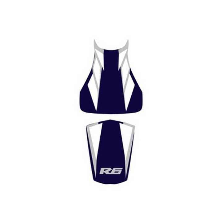 Saddle cover Bagster (2166B) Baltic/White/Acier/R Yamaha YZF-R6 05