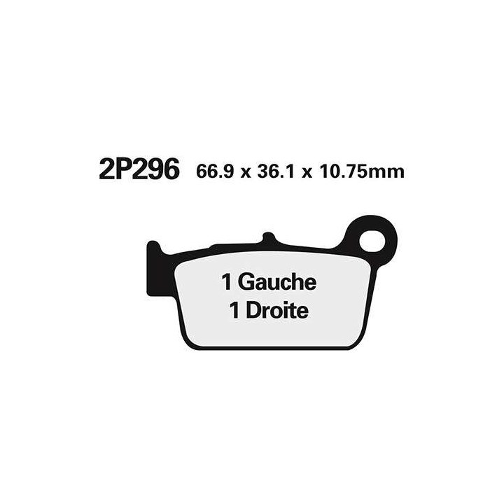 Plaquettes de frein sinter Nissin 2P-296ST-MX