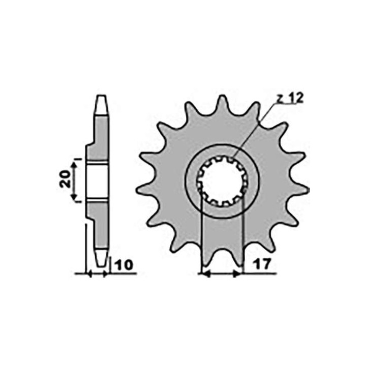 Pignon PBR 13 teeth not 520 type 2074