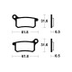 Brake plates metal fried BENDIX MOR283