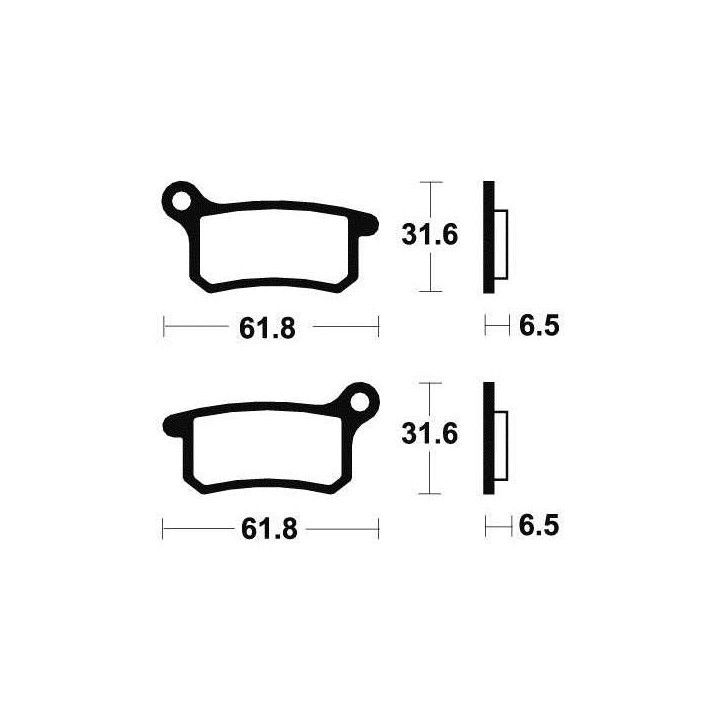 Brake plates metal fried BENDIX MOR283