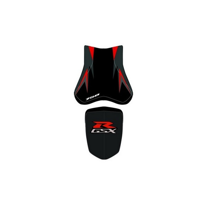 Housse de selle Bagster (2201B) Noir/Persico/Lettres Grises Claires Suzuki GSX750R 08