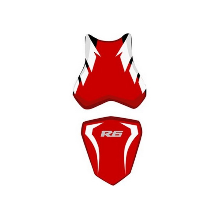 Saddle cover Bagster (2172B) Rouge/Blanc/Letters Grises Claires Yamaha YZF-R6 06