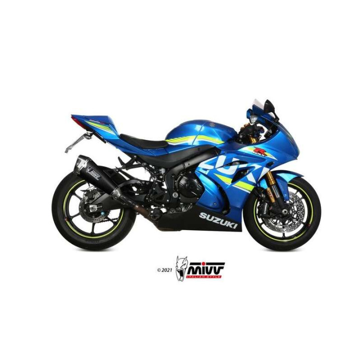Silencieux homologué Mivv DELTA RACE Carbone (S.050.LDRC) Suzuki GSX-R1000/R