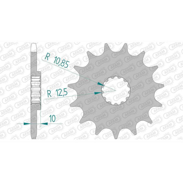 Pignon AFAM 15 dents pas 520 type 21510 Aprilia 650 ie Pegaso FAC