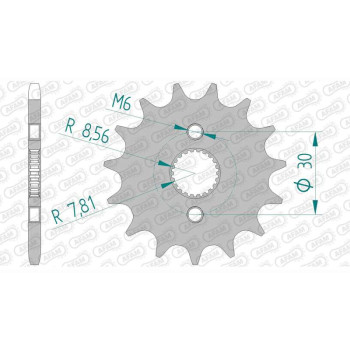 Pignon anti-boue AFAM 15 dents pas 420 type 20105 Honda CRF 50 F