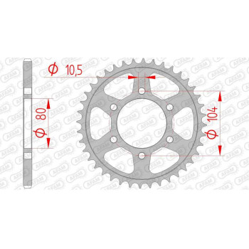 AFAM steel crown 40 teeth not 520 type 16504 Kawasaki ZX-6R ZX636