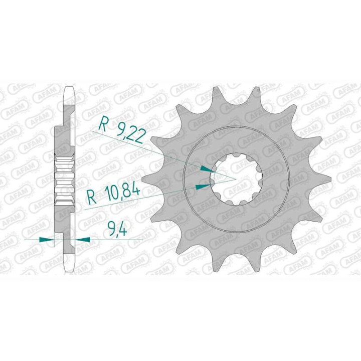 Pignon AFAM 14 dents pas 520 type 20310 Honda CR 250 R