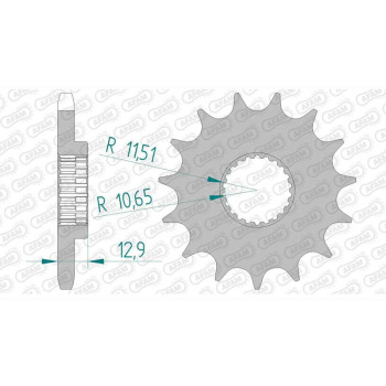 Pignon AFAM 15 dents pas 428 type 21311 Yamaha XG 250 Tricker