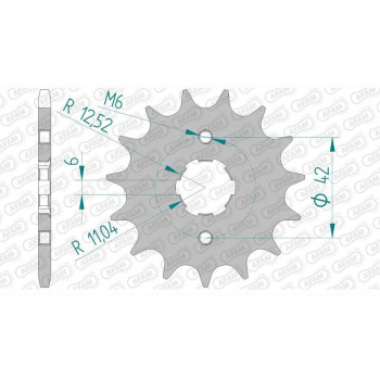 Pignon AFAM 15 dents pas 520 type 20302 E-TON VXL 250 ST Vector