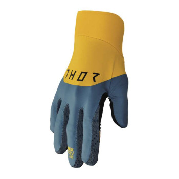 Gants moto cross Thor AGILE RIVAL TEAL/YELLOW