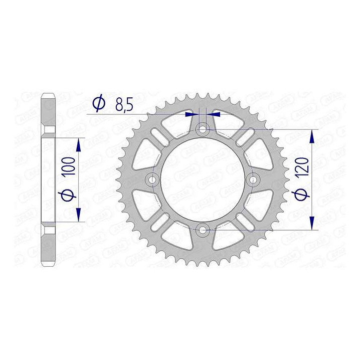 Alu AAFAM 51 teeth not 428 type 15104N Suzuki RM 80