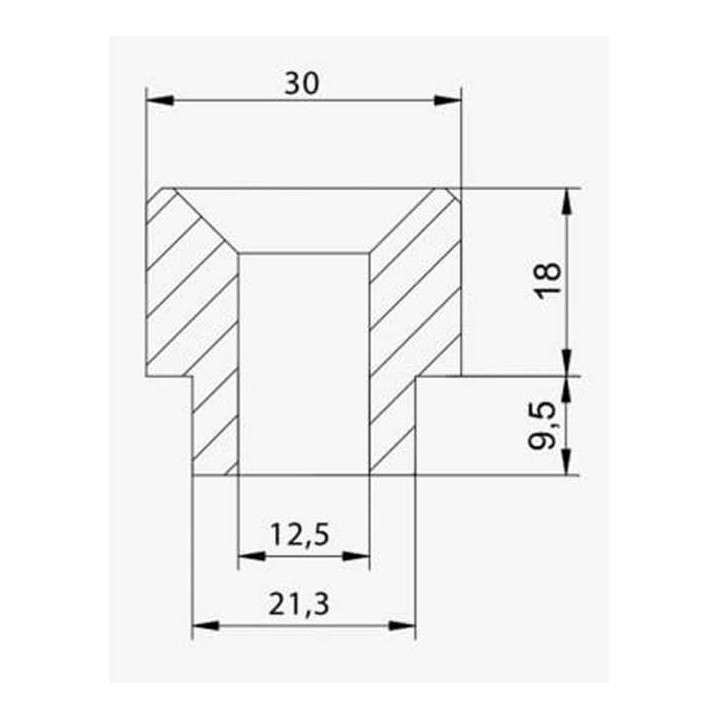 BMW mirror to handlebar adapter (9587N)