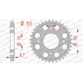 AFAM steel crown 36 teeth not 520 type 10406 Honda CB 400 N