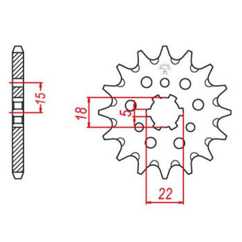 Pignon anti-boue JT 13 dents pas 520 type 1445SC Kawasaki KX125