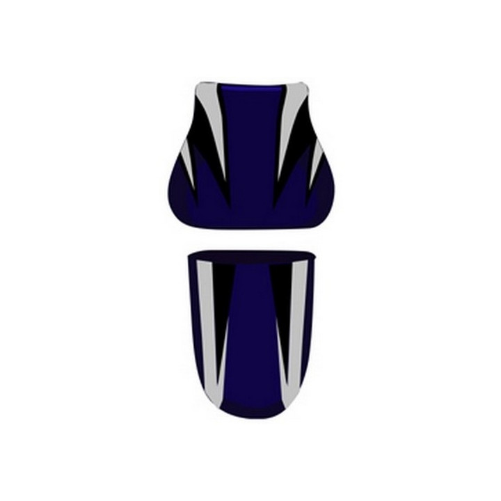 Saddle cover Bagster (2151H) Blue Fonce/Pointes Noires and Steel/Letters Grises Suzuki GSX750R 05