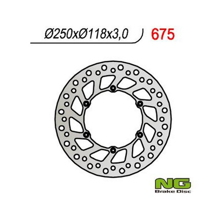 Motorcycle brake disc fixed 250mm (ref. 675)