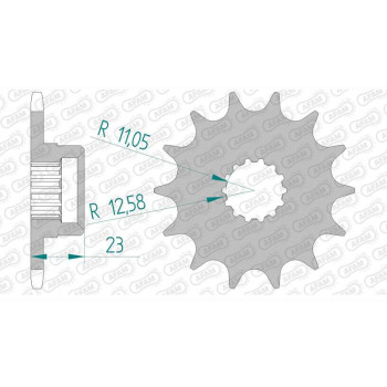 Pignon AFAM 15 dents pas 520 type 58500 Gilera 350 Dakota Pignon AFAM 15 dents pas 520 type 58500 Gilera 350 Dakota