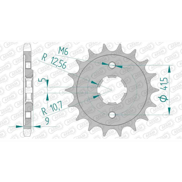 Pignon AFAM 17 dents pas 428 type 21304 Yamaha XT350