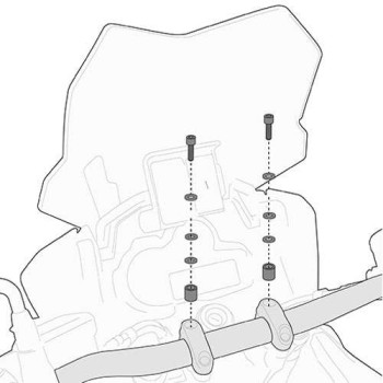 Kit fixation Givi SMART BAR 06SKIT MT-07 TRACER