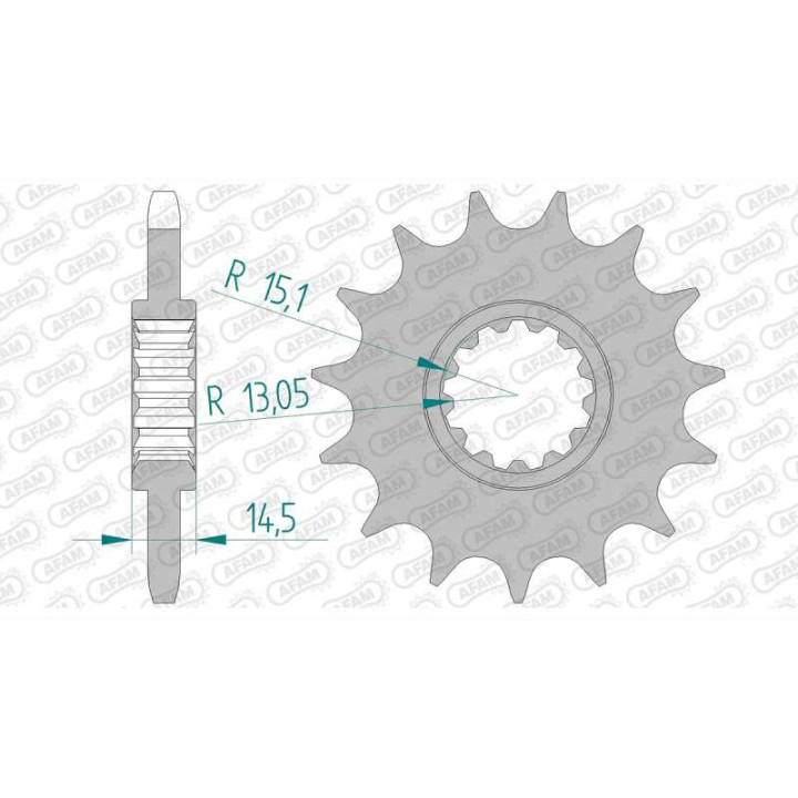 Pignon AFAM 15 dents pas 525 type 20607 Honda CB750 F2 SEVEN FIF