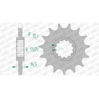 Pignon AFAM 15 dents pas 525 type 20607 Honda CB750 F2 SEVEN FIF