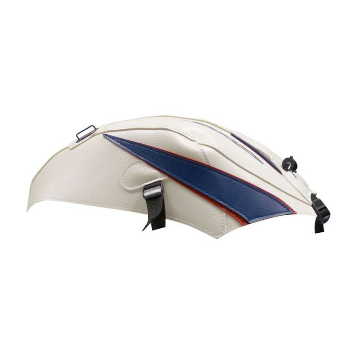 Tapis de réservoir Bagster blanc/pointes bleues et rouges (1534J) Honda CBR600 RR Tapis de réservoir Bagster blanc/pointes bleues et rouges (1534J) Honda CBR600 RR