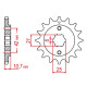 Pignon JT 16 dents pas 530 type 338 Pignon JT 16 dents pas 530 type 338
