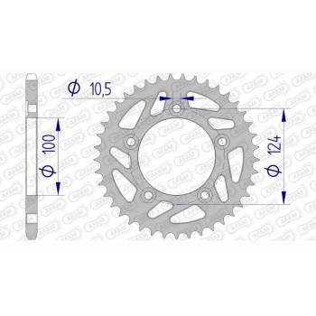 Couronne alu AFAM 41 dents pas 520 type 51613 Ducati 749 Dark Couronne alu AFAM 41 dents pas 520 type 51613 Ducati 749 Dark
