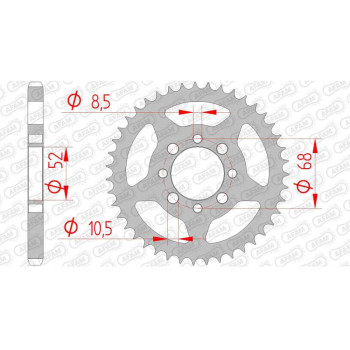 Couronne acier AFAM 40 dents pas 428 type 14101 Suzuki DS 80 Couronne acier AFAM 40 dents pas 428 type 14101 Suzuki DS 80