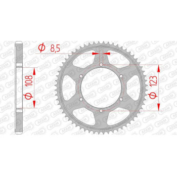 AFAM steel crown 60 teeth not 428 type 92220 Aprilia RS4 125