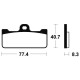 Plaquettes de frein racing Carbone BENDIX MCR195