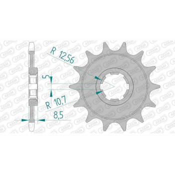 Pignon AFAM 15 dents pas 520 type 24302 Cagiva WMX 250