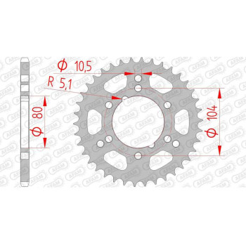 Couronne acier AFAM 34 dents pas 520 type 98300 Polaris 250 Trail Blazer Couronne acier AFAM 34 dents pas 520 type 98300 Polaris 250 Trail Blazer