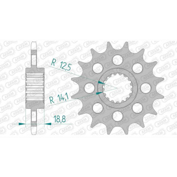 Pignon AFAM 16 dents pas 520 type 61601 Aprilia RSV 1000
