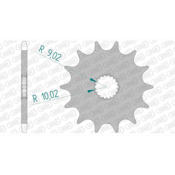 Pignon AFAM 15 dents pas 520 type 61300 Aprilia TX 300