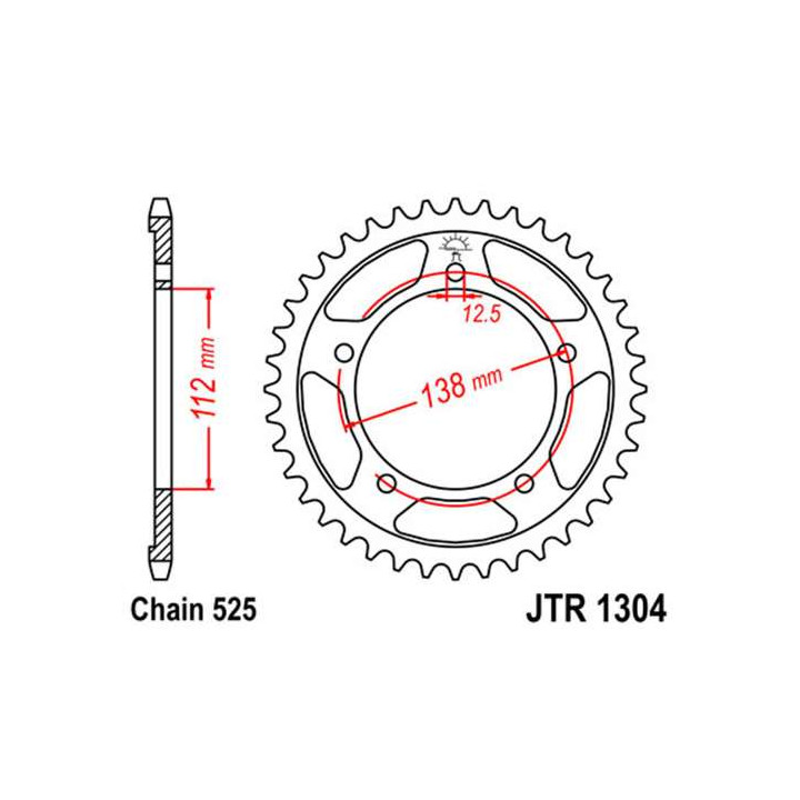 Couronne acier JT 40 dents Honda VFR400R NC30 VFR750R