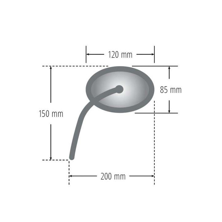 Motorcycle mirror HIGHSIDER FERRARA 2 CHROME