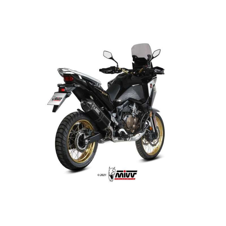 Silencieux homologué Mivv SPEED EDGE Inox noir (H.079.LRB) Honda CRF1100L Africa Twin