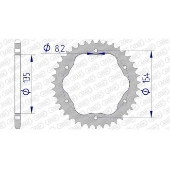 Couronne alu AFAM 41 dents pas 520 type 51804 Ducati 1098 Couronne alu AFAM 41 dents pas 520 type 51804 Ducati 1098