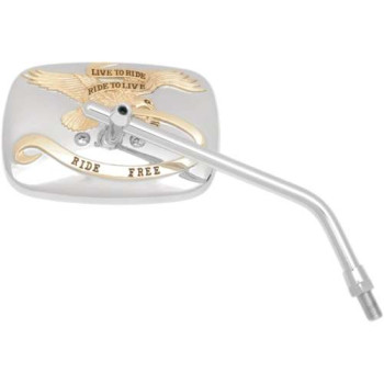 EMGO LIVE TO RIDE custom motorcycle mirror Gold right Yamaha