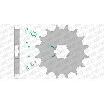 Pignon AFAM 16 dents pas 530 type 30301 Kawasaki Z 250