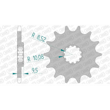 Pignon anti-boue AFAM 14 dents pas 420 type 94120 KTM SX 65