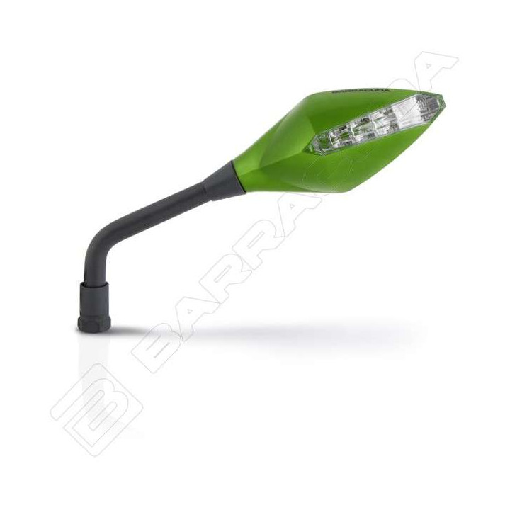 Rétroviseurs moto/scooter Barracuda STREET INDICATOR Vert