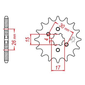 Pignon JT 14 dents pas 420 type 252