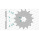 Pignon anti-boue AFAM 16 dents pas 420 type 30100 Kawasaki KX 60
