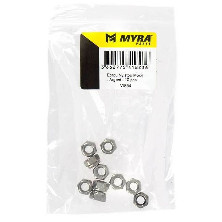 Ecrous Nylstop (x10) M5x4mm MYRA